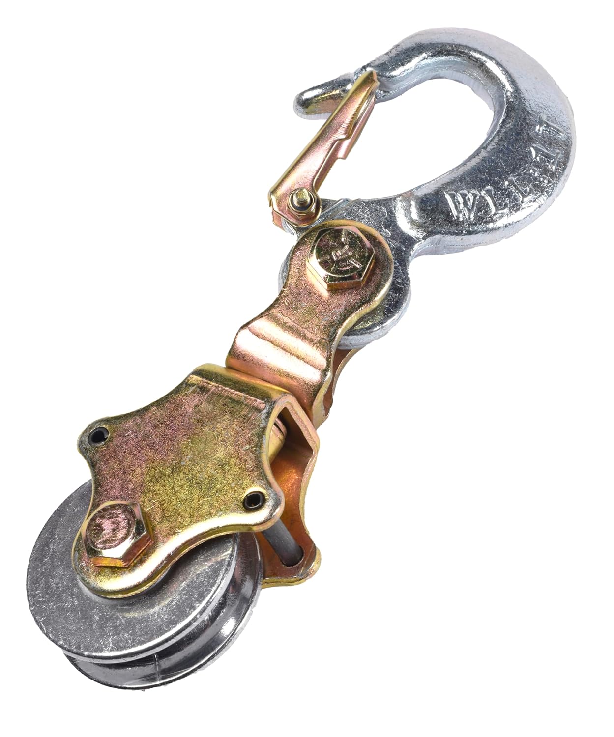 Hi-Gear Wire Rope Pulley Block 1 Ton (2,200 LBS) Working Capacity, Swivel Eye, Hoist Hook, Snatch Block Anodized, Compatible Rope Size Up to 5/16".