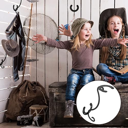 Miniatura 6 de Soporte decorativo para sombrero de vaquero occidental para pared, soporte de metal para sombrero de vaquero, organizador rústico para sombreros,