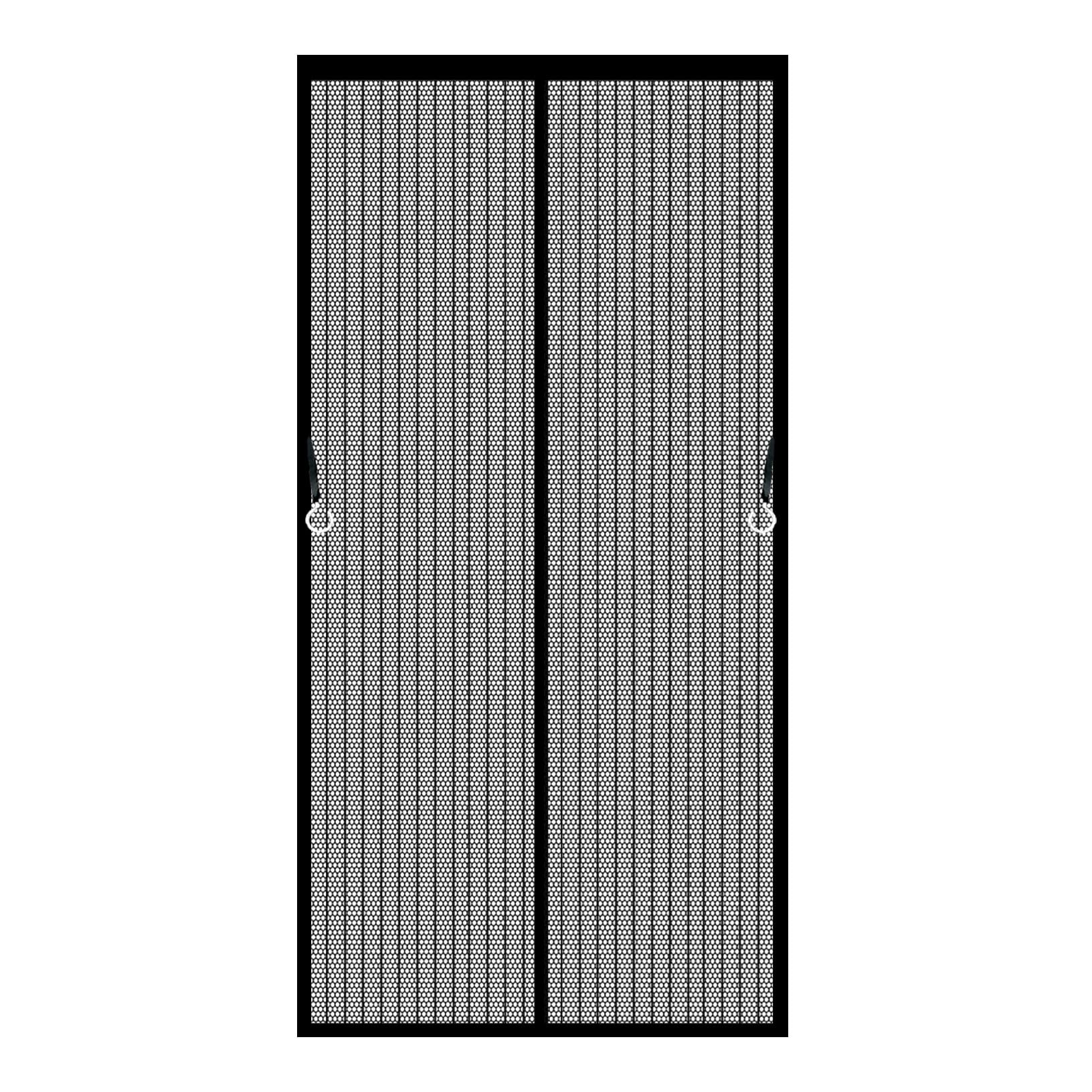 Fly Screens for Doors 84 x 225 cm Durable Polyester Mesh, Keeps Bugs Out Nets Patio Curtain Insect Mesh Easy to Install Without Drilling for Windows Doors Patio, Black