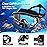 Snorkel Set Pano 3 Window Adult Snorkeling Gear, Professional Snorkel Goggles Anti-Fog Diving Mask, Anti-Leak Swim Goggles and Dry Top Snorkel for Diving, Snorkeling, Swimming (Dark Gray)