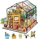 Rolife DIY Miniature House Kit-Mini Diorama 1/18 Greenhouse Dollhouse Building Kit with LED, Crafts for Adults Christmas Birthday Gift for Women Adults Dad Mom Home Decor (Cathy's Flower House)