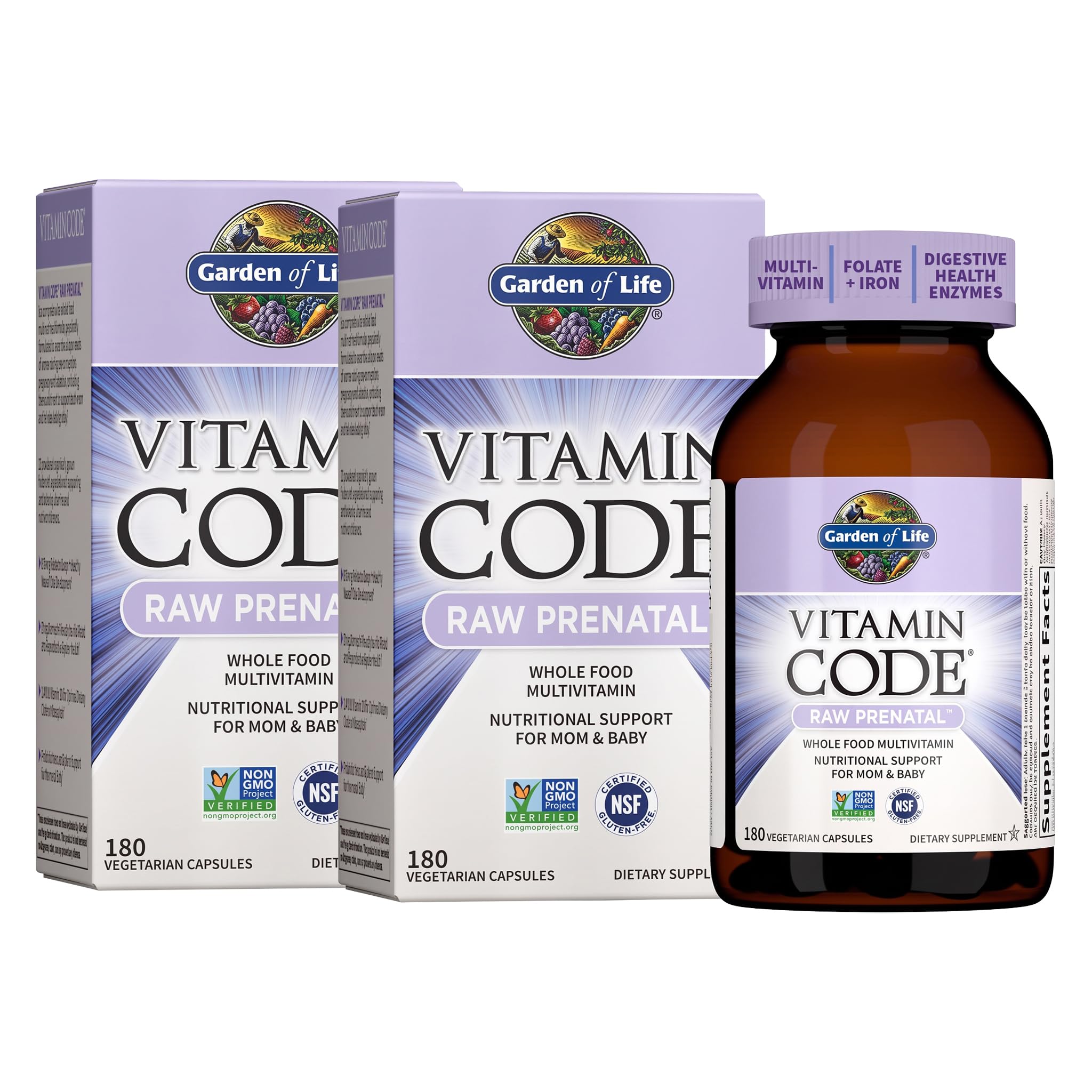 Garden of Life Vitamin Code Raw Prenatal Multivitamin for Women with Iron, Folate, Probiotics and Whole Food Nutrients - Immune and Cellular Energy Support, Non-GMO, Gluten-Free, Kosher, 30 Day Supply — Amazon image 12