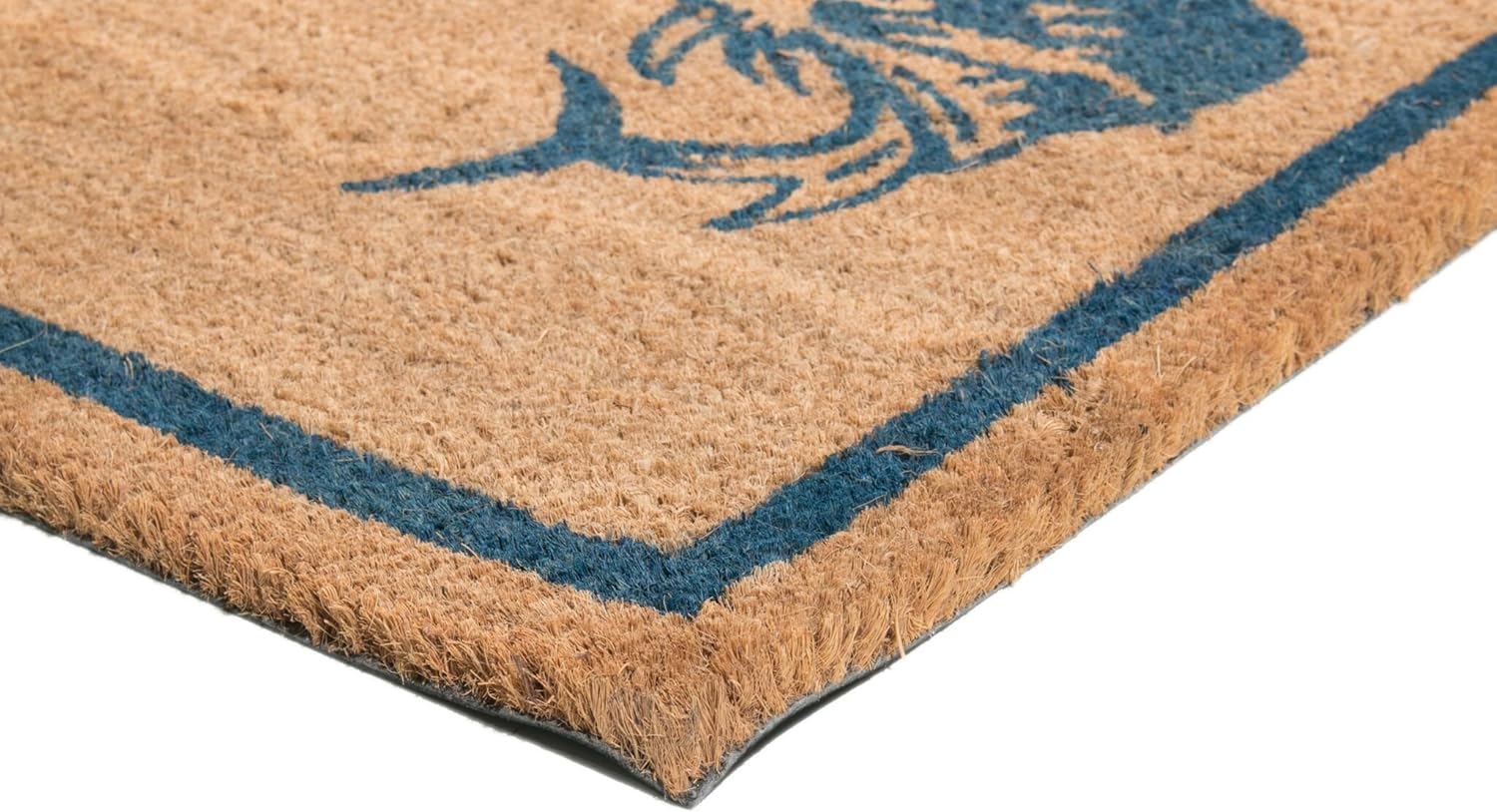 Vinyl Backed Coir Doormat, Swordfish, 18 by 30-Inch