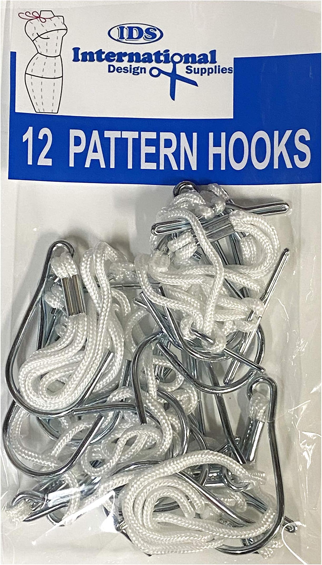 IDS INTERNATIONAL DESIGN SUPPLIES Pattern Hooks C15 - Use to Hang and to Store Patterns. (12 Pieces) Kit