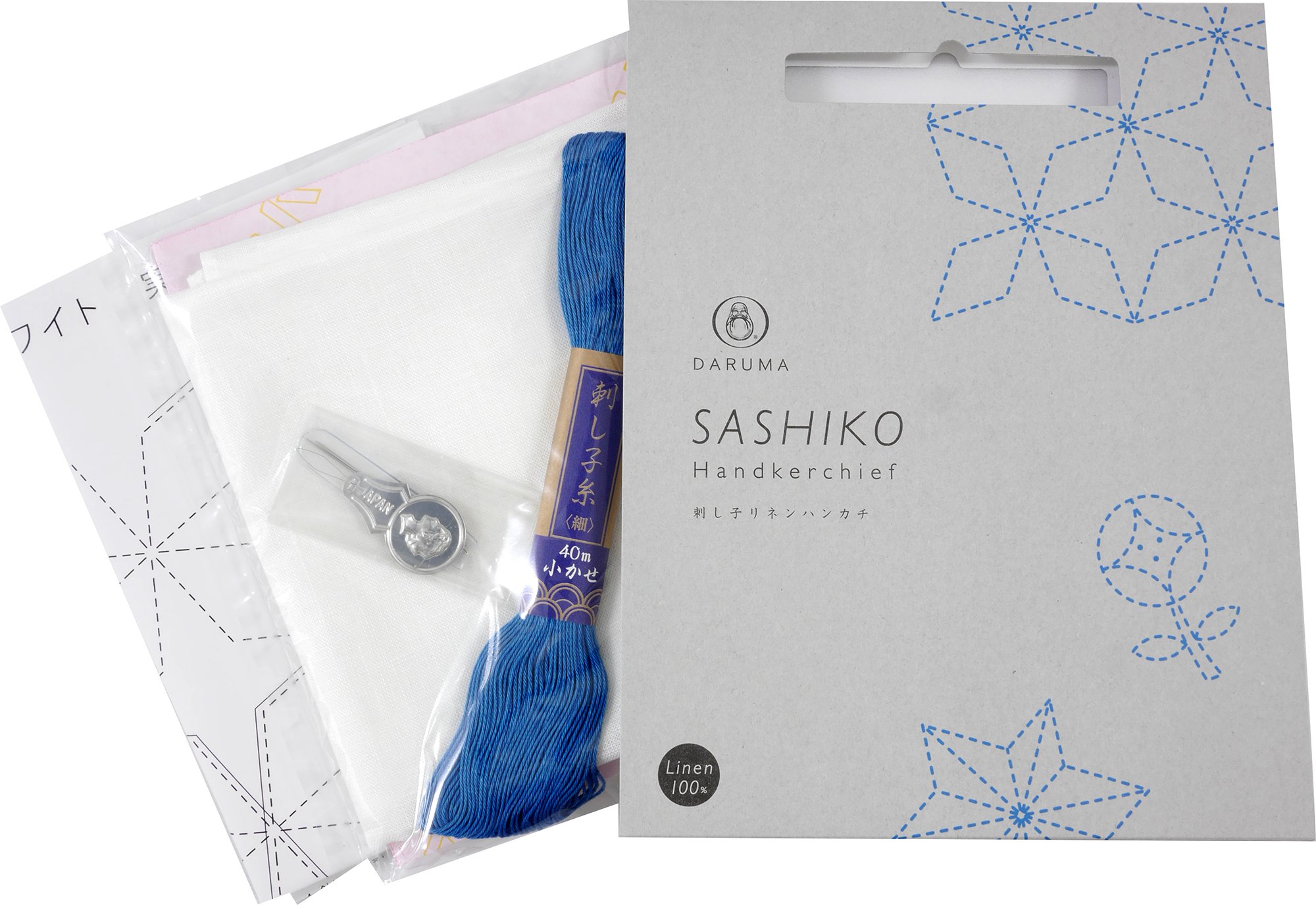 刺し子、絆纏 鯉口シャツ無地【白黒刺子30番｜小巾】祭用品専門店浅草絆纒屋