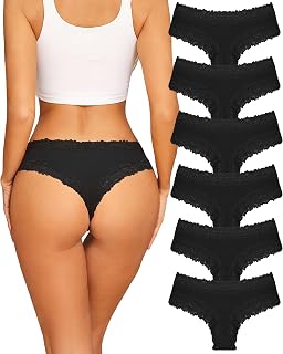 Sth Big Womens Cotton Underwear Sexy Lace Brazilian Panties Soft Bikini Ladies Pack