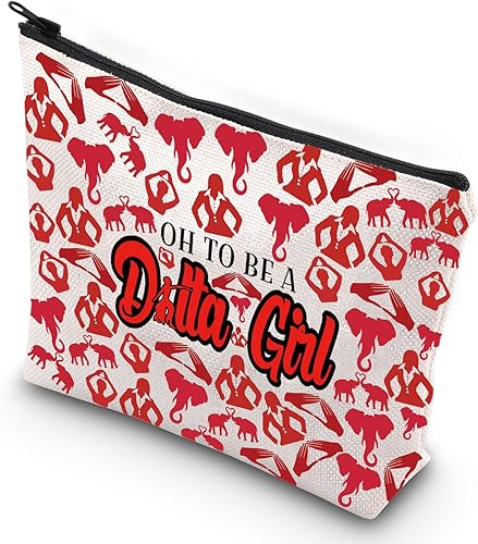 G2TUP Elephant 1913 Sorority - Bolsa de maquillaje Oh To Be A Girl con bolsillo con cremallera para mujeres y niñas, Oh Ser nuevo, 4