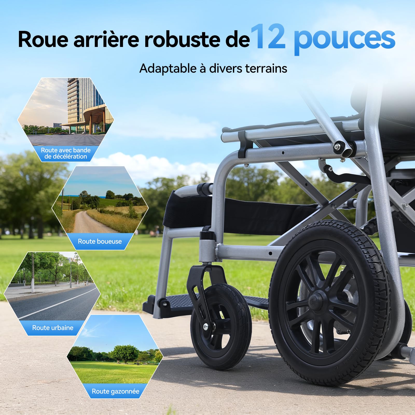 D12 Fauteuil roulant électrique pliable
