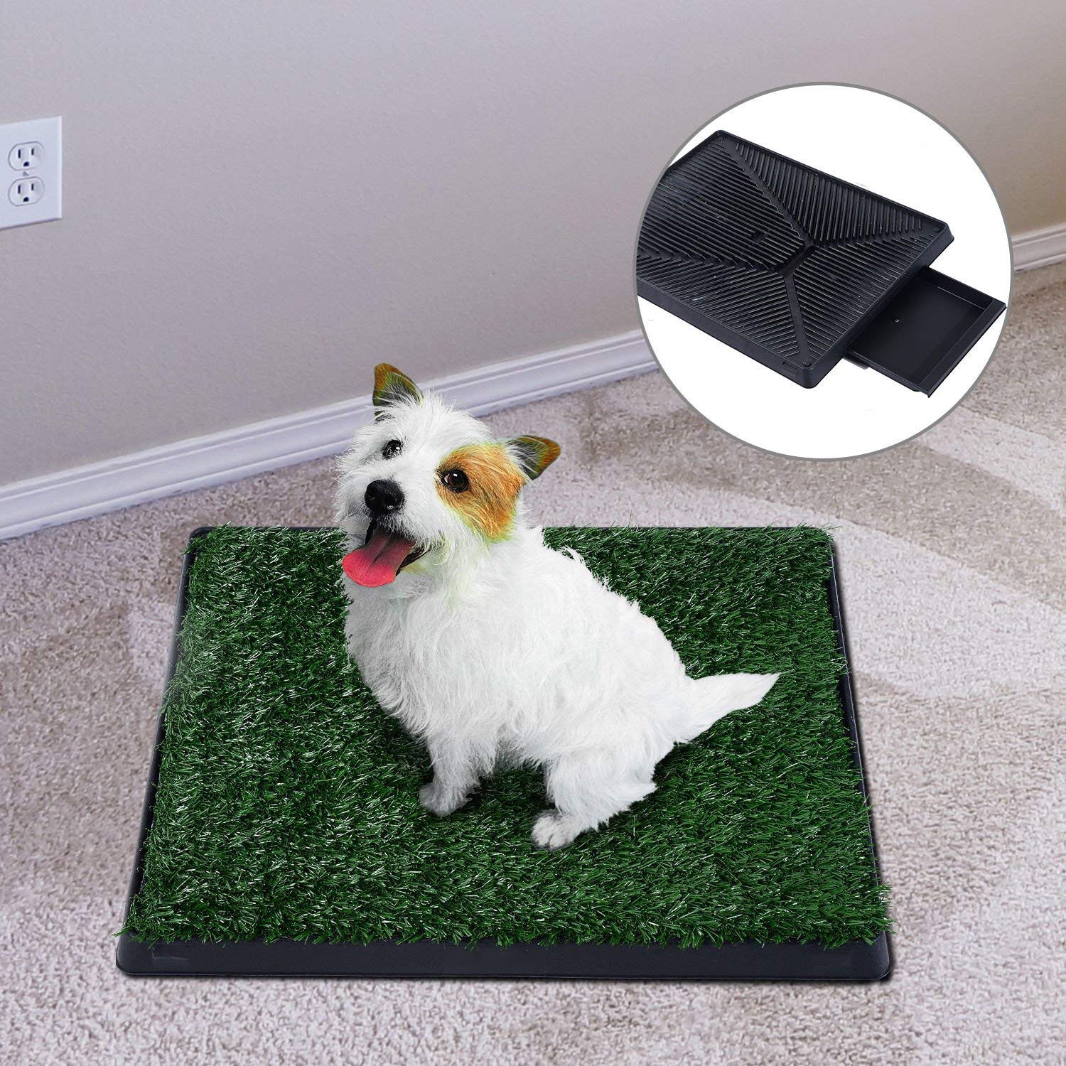 Sailnovo Inodoro para Perros de 63 x 50 cm, Inodoro para Cachorros, Almohadilla de Entrenamiento para Perros pequeños, Grandes y Mayores - Inodoro para Mascotas