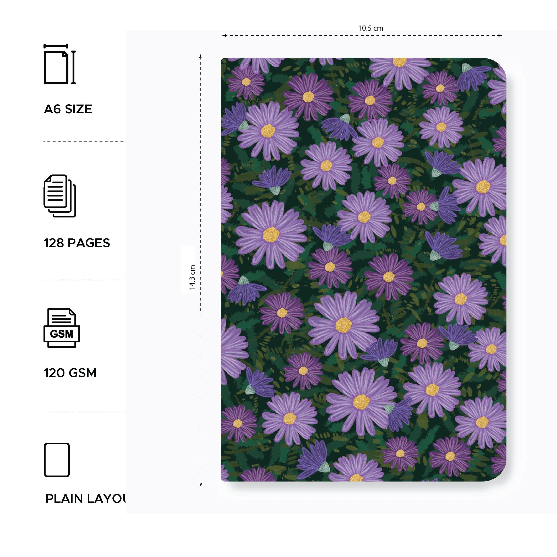 Factor Notes A6 Sketchbook - Ditsy Daisy -2 Factor Notes A6 Sketchbook - Ditsy Daisy -2