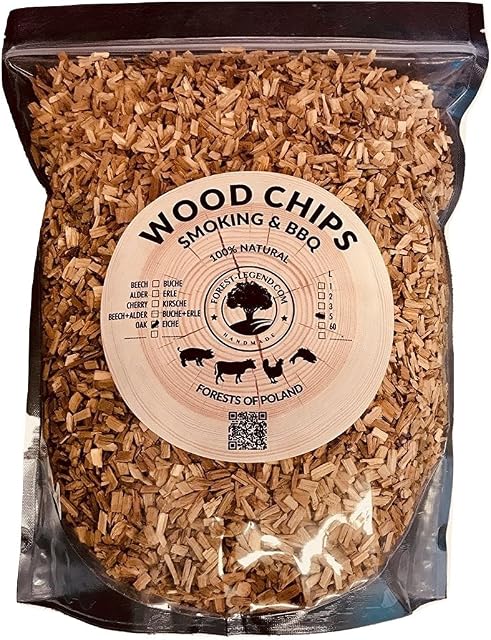 5 Litre Smoking Wood Chips for BBQ and Smokers 100% Natural from Polish Forests (Oak)