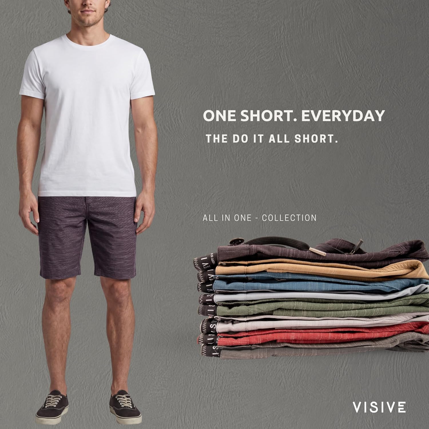 Visive Men’s All in One 2 Pack 9/7 Inch Hybrid Golf Shorts - Casual Flat Front Dress Shorts - Quick Dry Stretch - Image 3