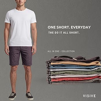 all in one dress shorts Visive Men's All in One 4 Pack 9 Inch Hybrid Golf Shorts  Men's Casual  Flat Front Dress Shorts  Premium Quick Dry Stretch Performance - Mix1
