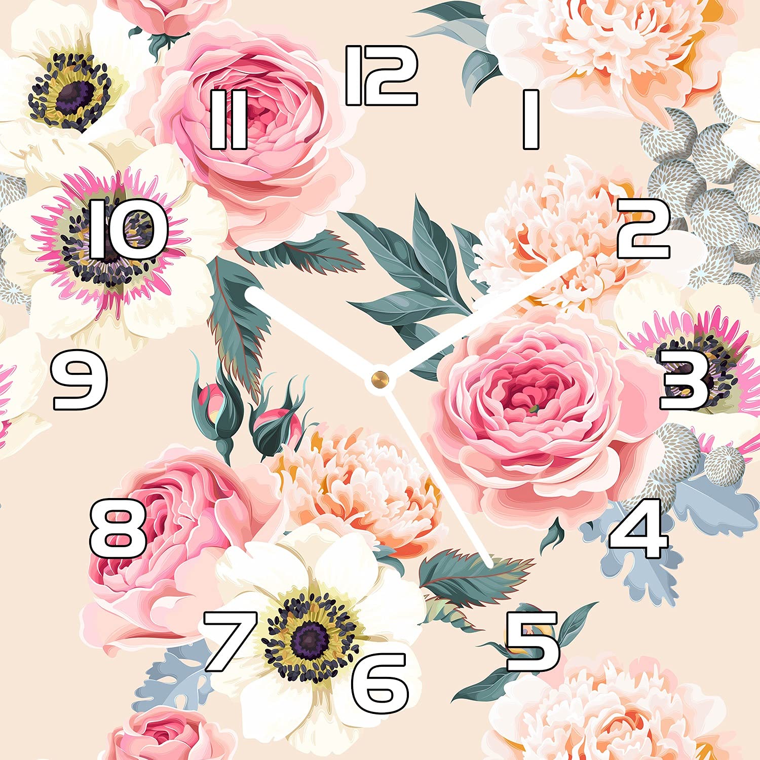 Horloge en verre pastel pour un salon moderne lumineux