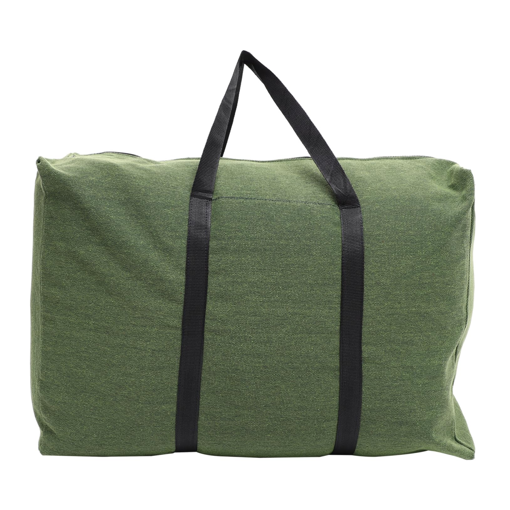 Borsone Extra Large in Tela Cerniera per Viaggio, Festa Scuola Decor | Grande Capacità, Maniglie per Trasporto, Colore Verde Militare, Uso Pratico Quotidiano, Formato Robusto Colore Casuale