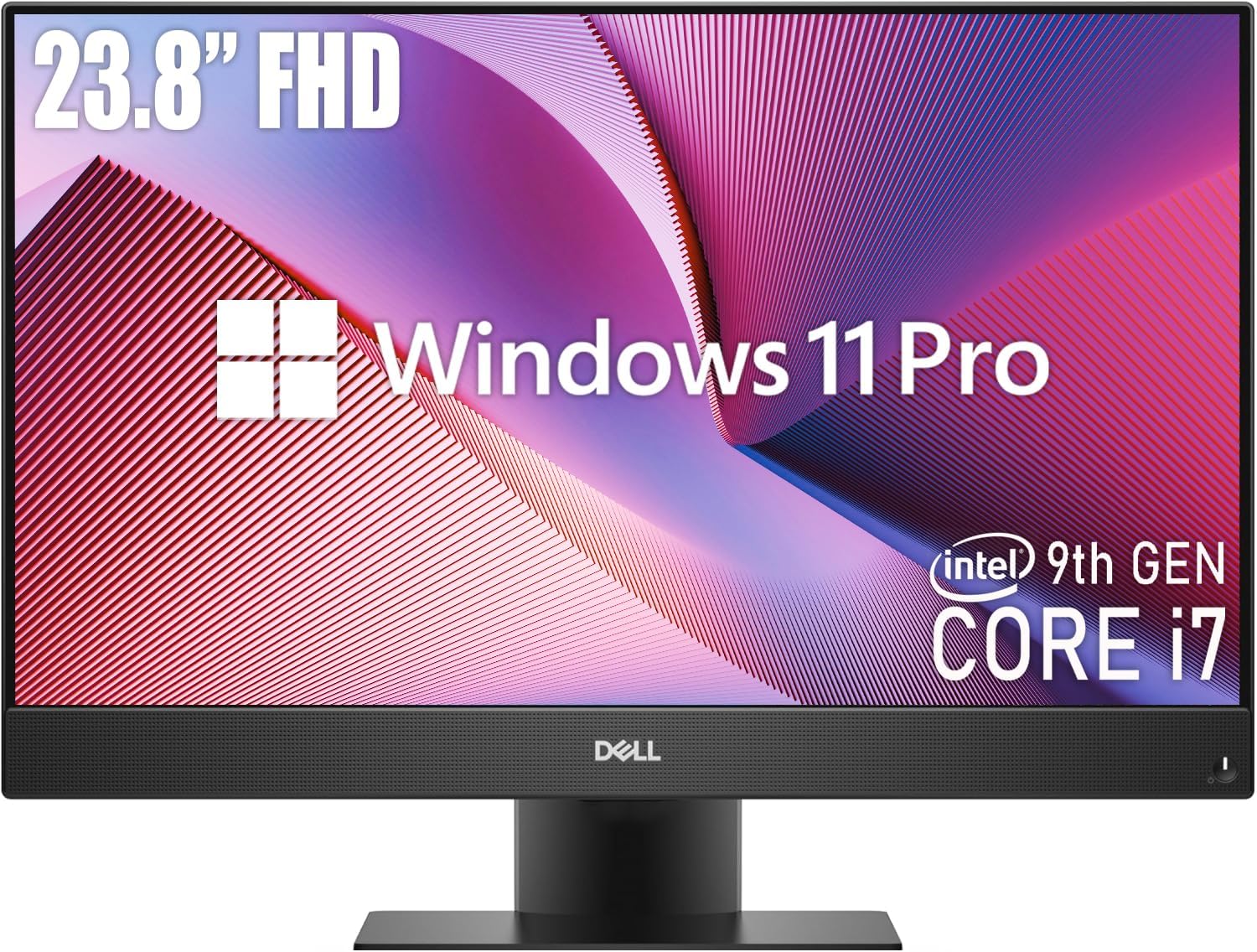 Dell OptiPlex 7470 All-in-One 23.8” FHD Desktop Computer, Intel Core i7-9700, 8GB RAM, 256GB SSD, Keyboard & Mouse, Windows 11 Pro (Renewed)