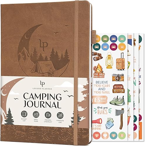 Miniatura 1 de Legend - Diario de campamento  Planificador de viajes para caravanas y caravanas  Cuaderno para planificar viajes y aventuras de campamento con