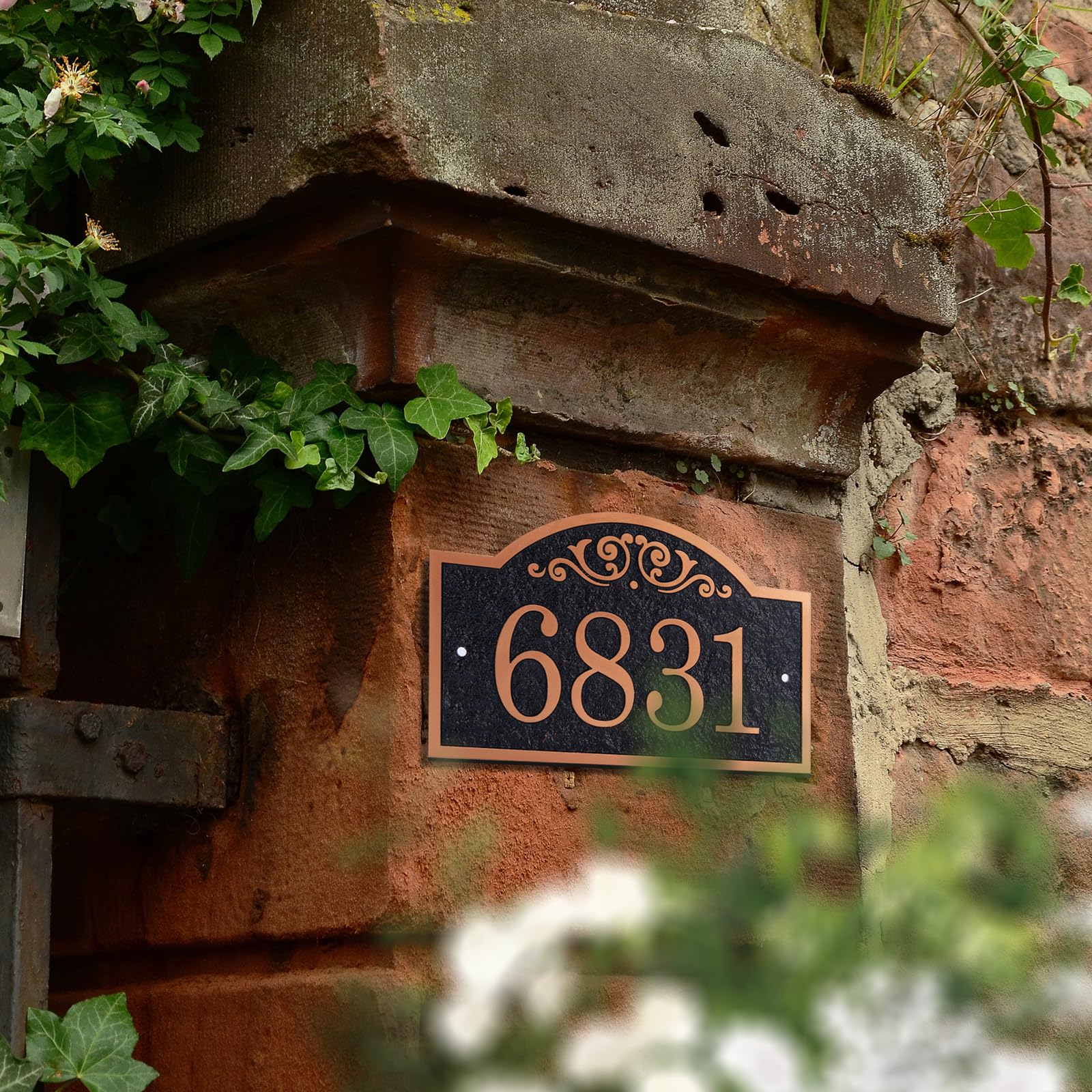 Custom House Number Sign,Personalized Address Plaque for Outside, Modern House Numbers, Used for Store,Garage,Driveway, Home, Apartment,Office,Yard,