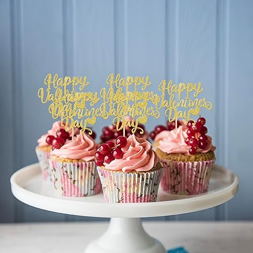 Miniatura 122 de Rsstarxi 36 Pack Happy Valentine's Day Cupcake Toppers Glitter Cupid Love Heart Lip Kiss Me Be Mine Cupcake Picks for Valentine's Day Theme Wedding
