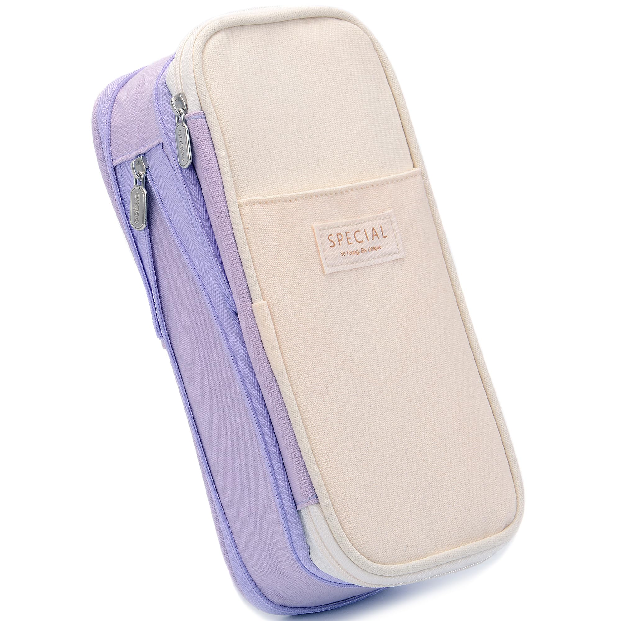 BenPo bar LAGR Pencil Case Big Pencil Pouch (Off-White Purple)