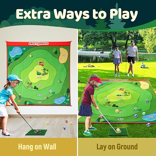 Miniatura 4 de Juego de astillado de golf juego de alfombrillas de práctica ajustables de 6 ángulos con 20 bolas adhesivas para diversión familiar en interiores y