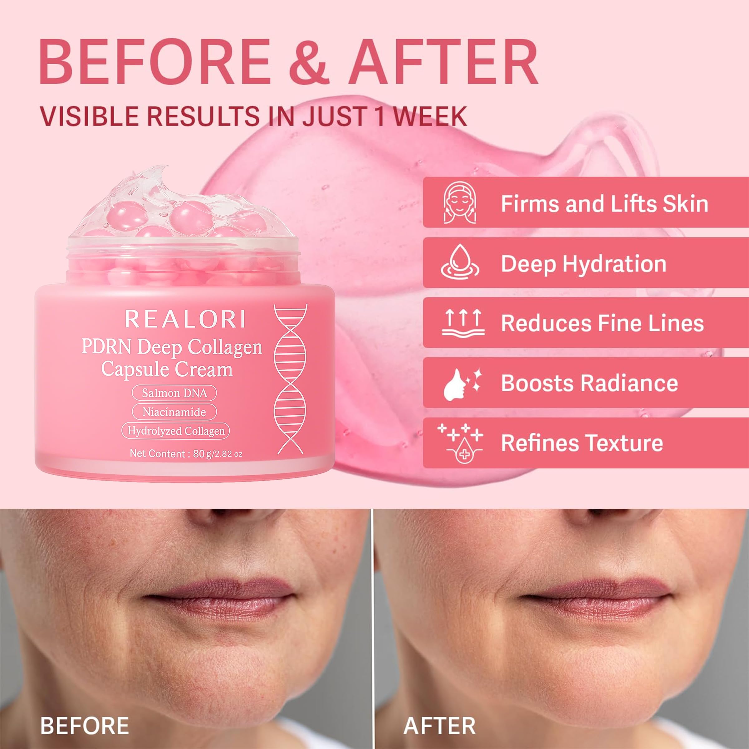 Amazon.com: realori PDRN Capsule Cream with Vitamin C & Collagen
