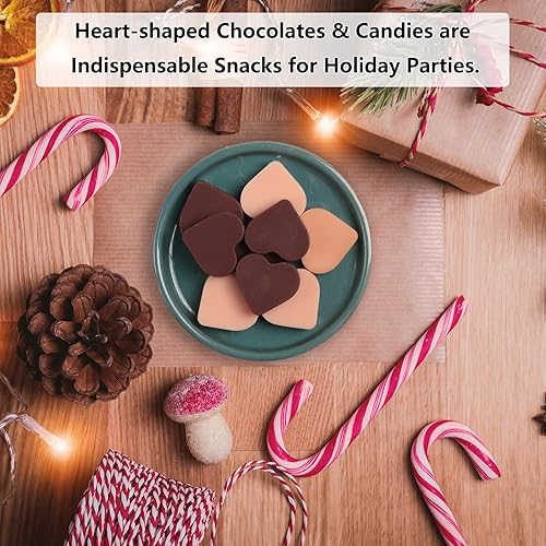Miniatura 2 de Moldes de silicona con forma de corazón, 63 moldes grandes de chocolate con forma de corazón para hornear caramelos, gomitas y gelatina, bonitos