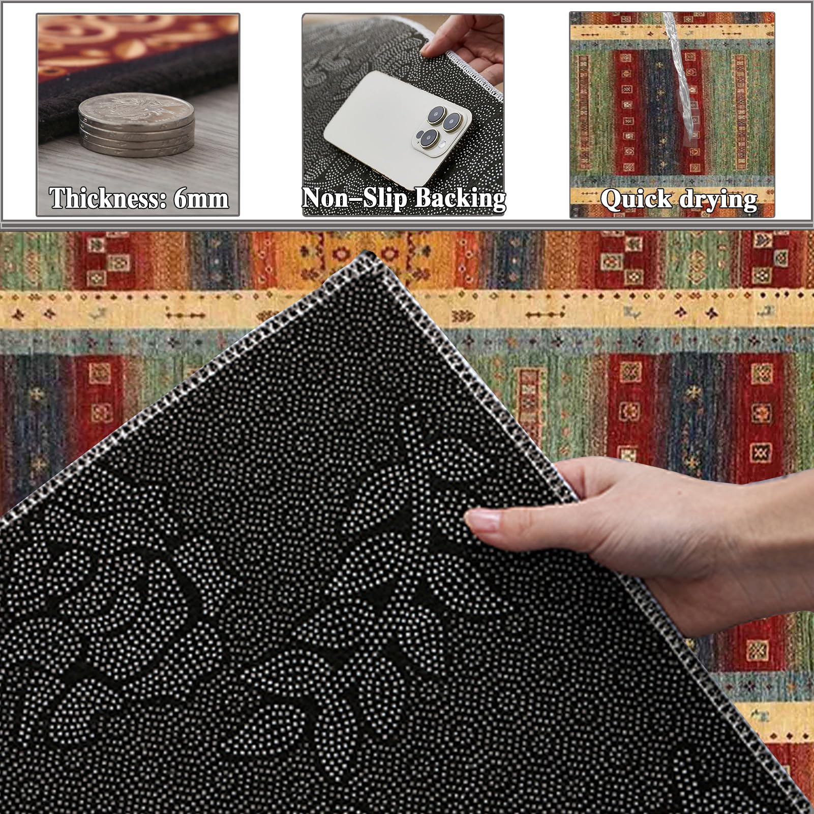 Tapis de Couloir Long Tapis de Passage Tapis de Cuisine Antiderapant et Lavable Tapis Cuisine Devant Tapis de Couloir Long Tapis de Passage Tapis de Cuisine Antiderapant et Lavable Tapis Cuisine Devant