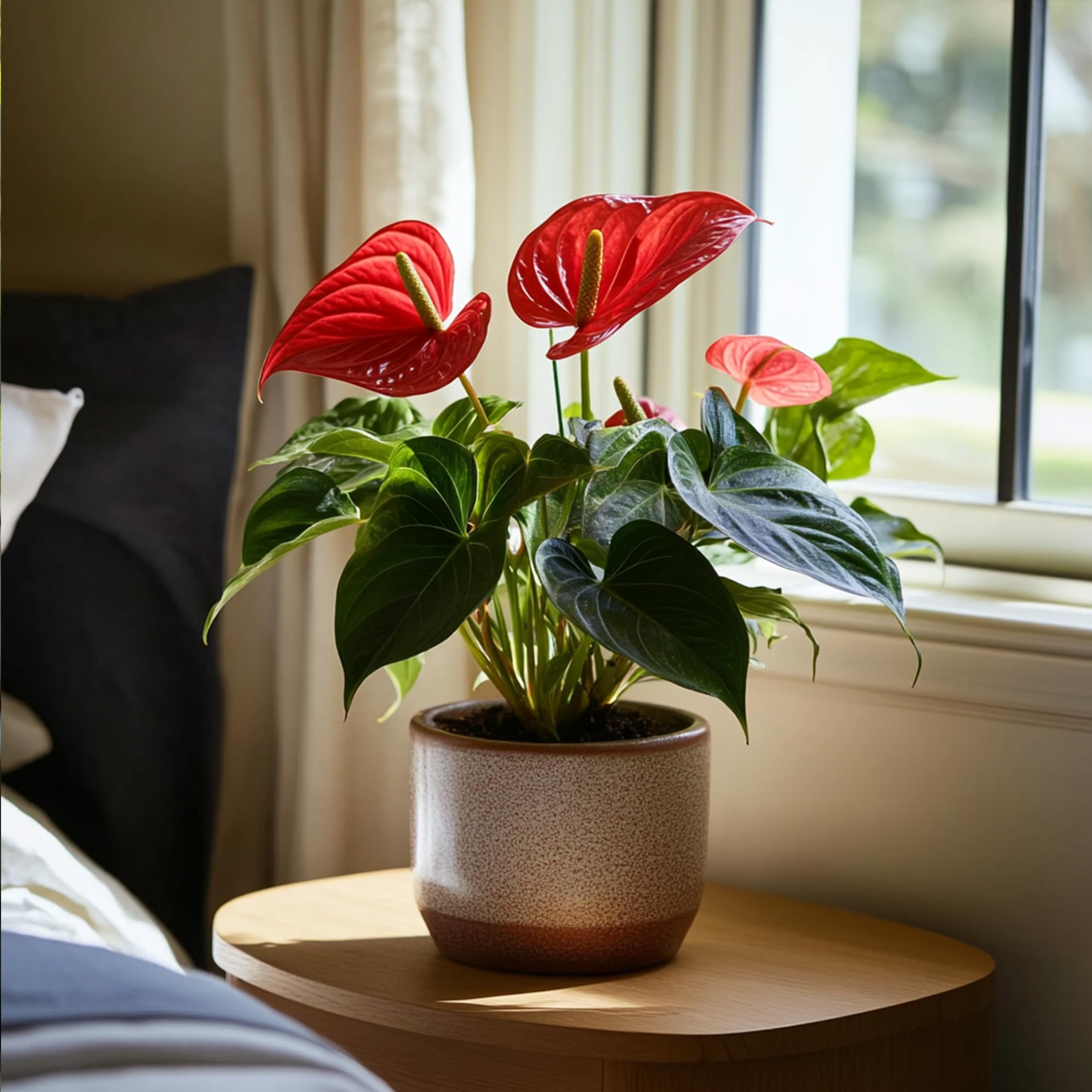 Plant in a Box - Flamingoblume - Anthurium 'Royal Champion' - Hhe 35-45cm  - Topf 12cm - Blhende Zimmerpflanze - Rot : Amazon.de: Garten