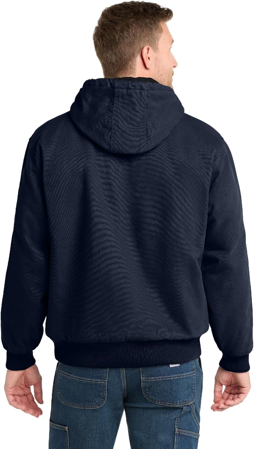 CornerStone Unisex Washed Duck Cloth Insulated Hooded Work Jacket | Warm Casual Work Hoodie for Men & Women, Adjustable Hood - Image 3