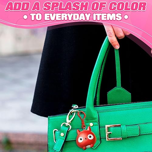 Miniatura 8 de Juego de 100 clips de plástico para llavero  Ganchos resistentes para llavero en 15 colores surtidos con cierre fácil de abrir y agujero de fijación