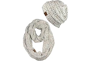 Women's CC Infinity Scarf and Beanie Set: Comfort and Style in One