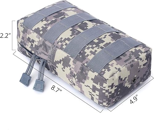 Miniatura 10 de Tacticool Paquete de 2 bolsas Molle - Bolsa táctica compacta resistente al agua EDC