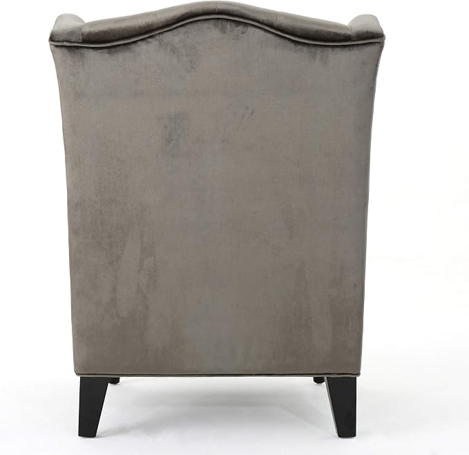 Sillón Club plegable Terciopelo Gris miniatura 8