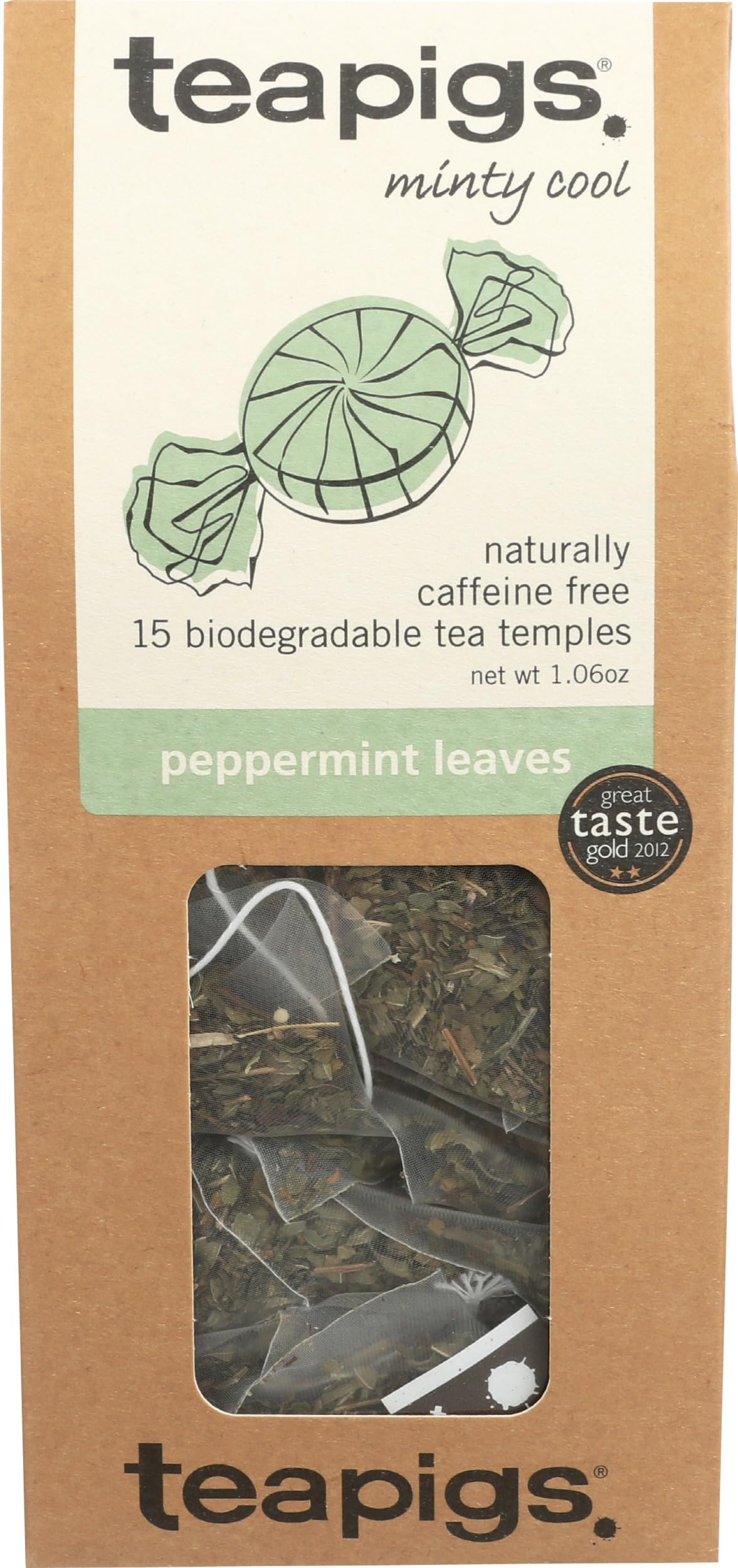 Teapigs Peppermint Leaves Herbal Tea - 15 Temples Bags
