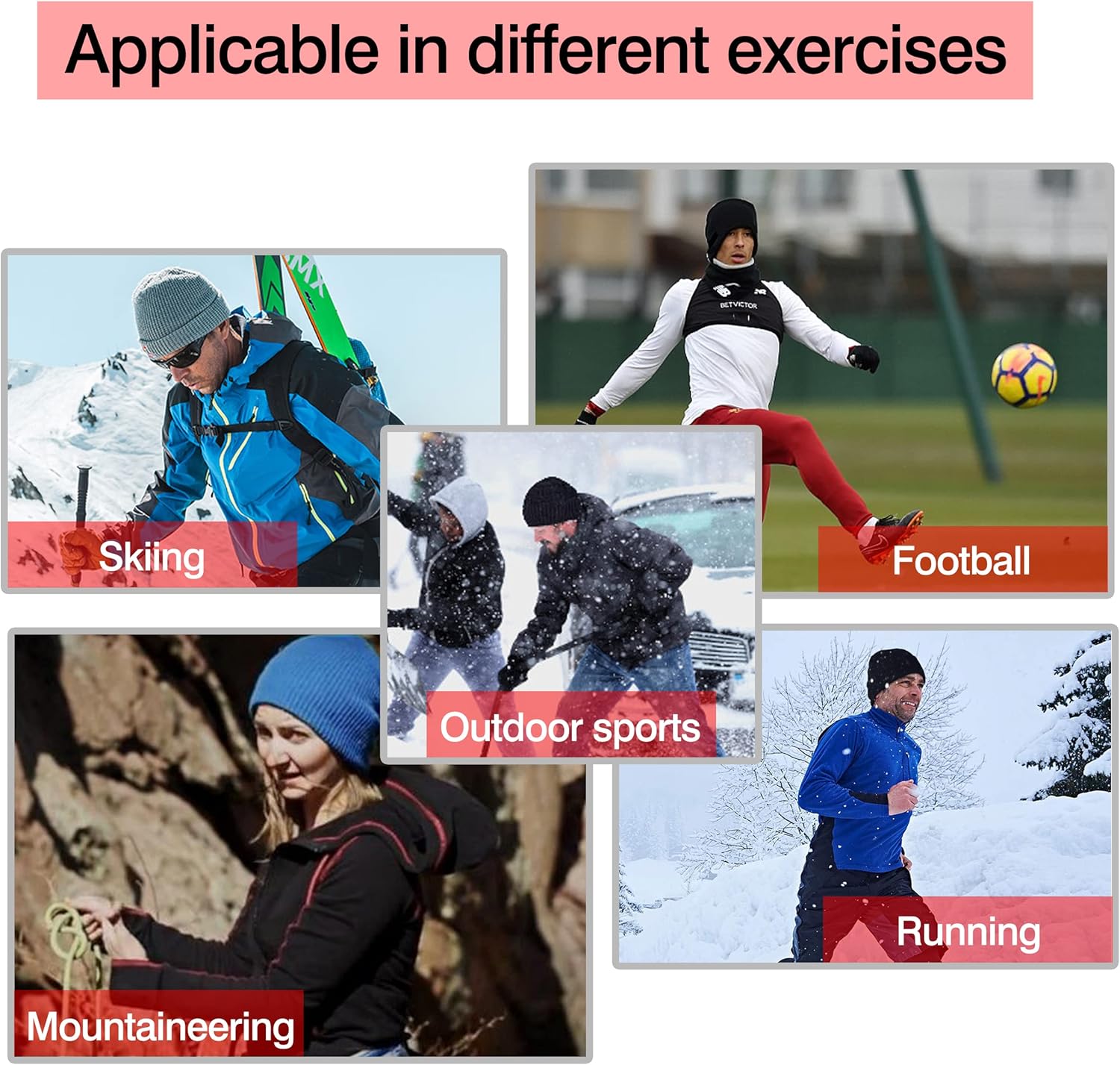 Sports Embroidered Beanie Hat for Men Women - Image 7