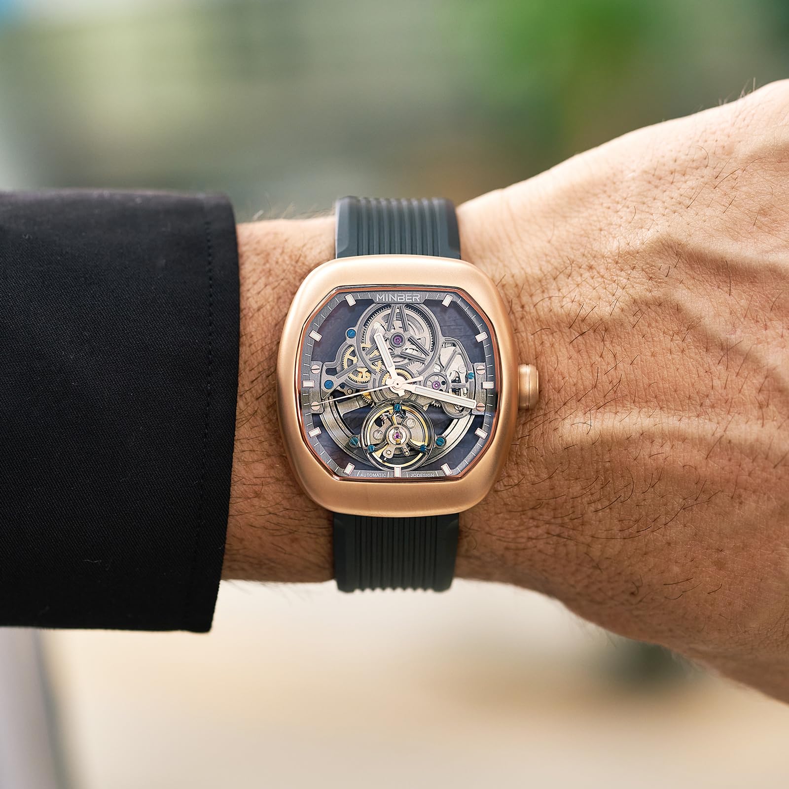 Zegarek dla mężczyzn, 42 mm automatyczny męski zegarek ze stali nierdzewnej, wodoodporny 5 ATM, świecąca tarcza, codzienny zegarek biznesowy