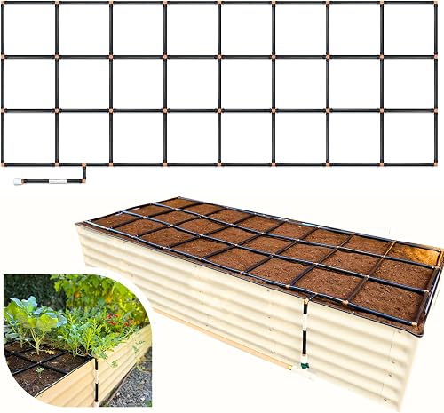 Garden Grid 3x8 | Garden Irrigation Kit for Raised Beds | Pre-Assembled | 2-Min Setup Raised Bed Watering System; Full-Coverage, No Dry Spots; USA-Made; Lasts Years Longer Than Drip Lines; 33.5x88"