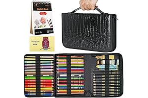 78 Piece Drawing Kit with Sketchbook and Coloring Book