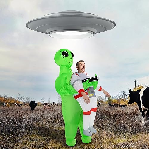 Miniatura 6 de Disfraz inflable de alienígena para adultos, disfraces inflables de Halloween para Halloween y fiestas de alienígenas eventos temáticos
