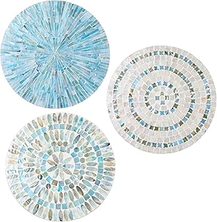 27 Room Decor Ideas Featuring Handmade Wall Art 50 Tioncy 3 Pcs 11.8 Inches Mother of Pearl Shell Plate Coastal Wall Art Mo...