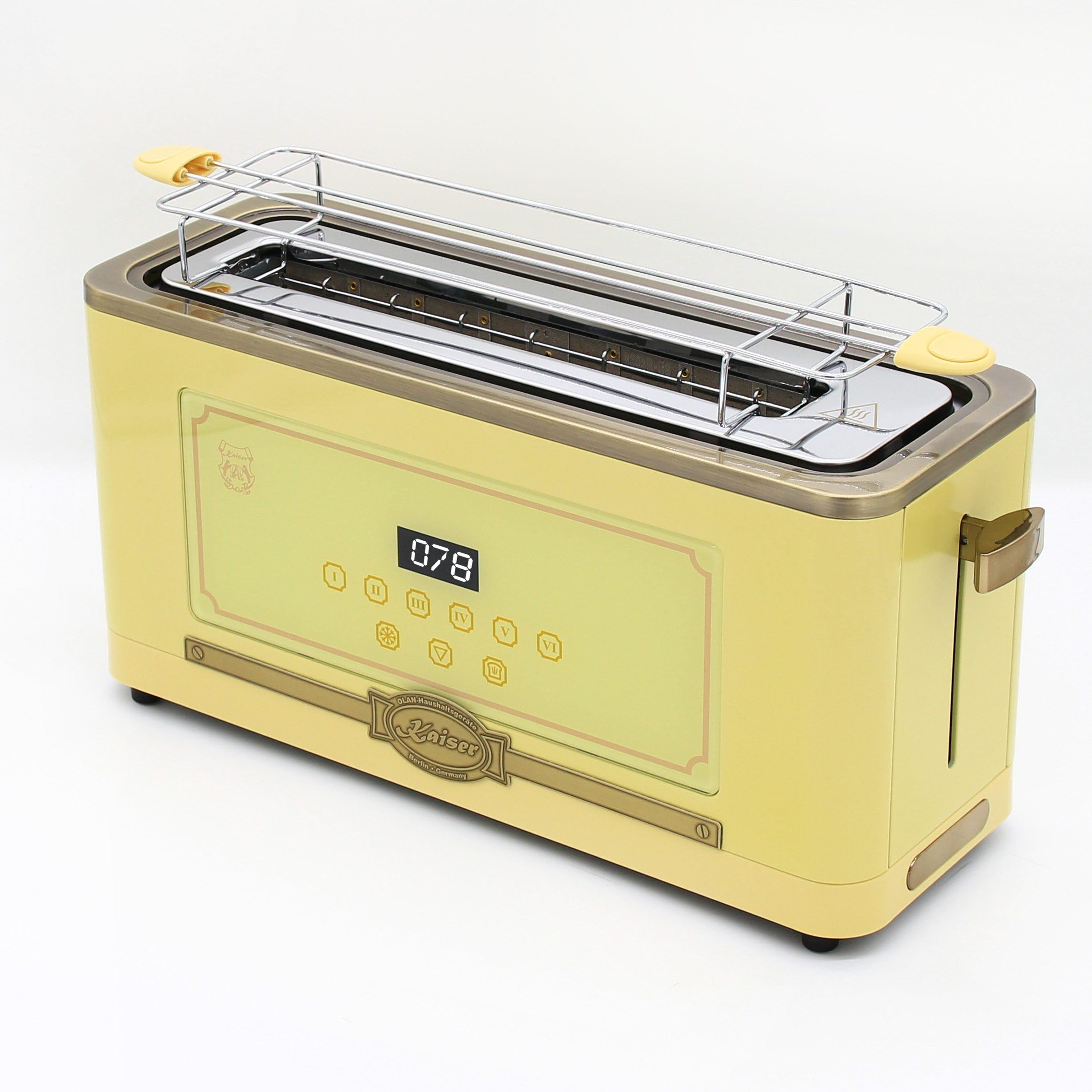 Kaiser Empire M 2530 ElfEm Four à micro-ondes 25 l avec grille à air chaud 25 fonctions + grille-pain rétro T 4000 ElfEm 6 niveaux de grillage, fonction décongélation, fonction réchauffement, grille