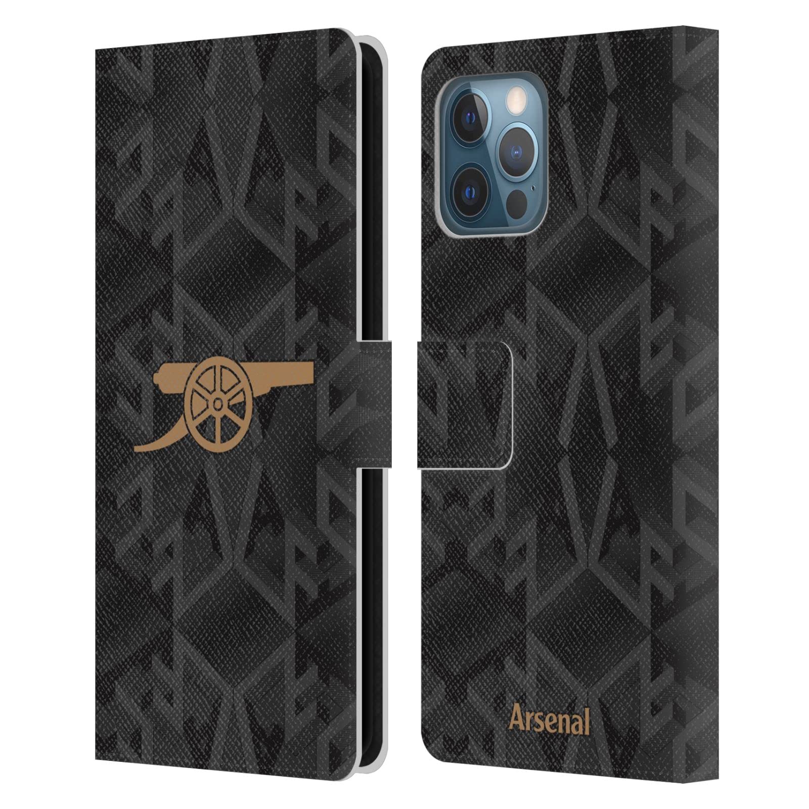 Head Case Designs Officially Licensed Arsenal FC Away 2022/23 Crest Kit Leather Wallet Case Compatible With Apple iPhone 12 Pro Max — image 1