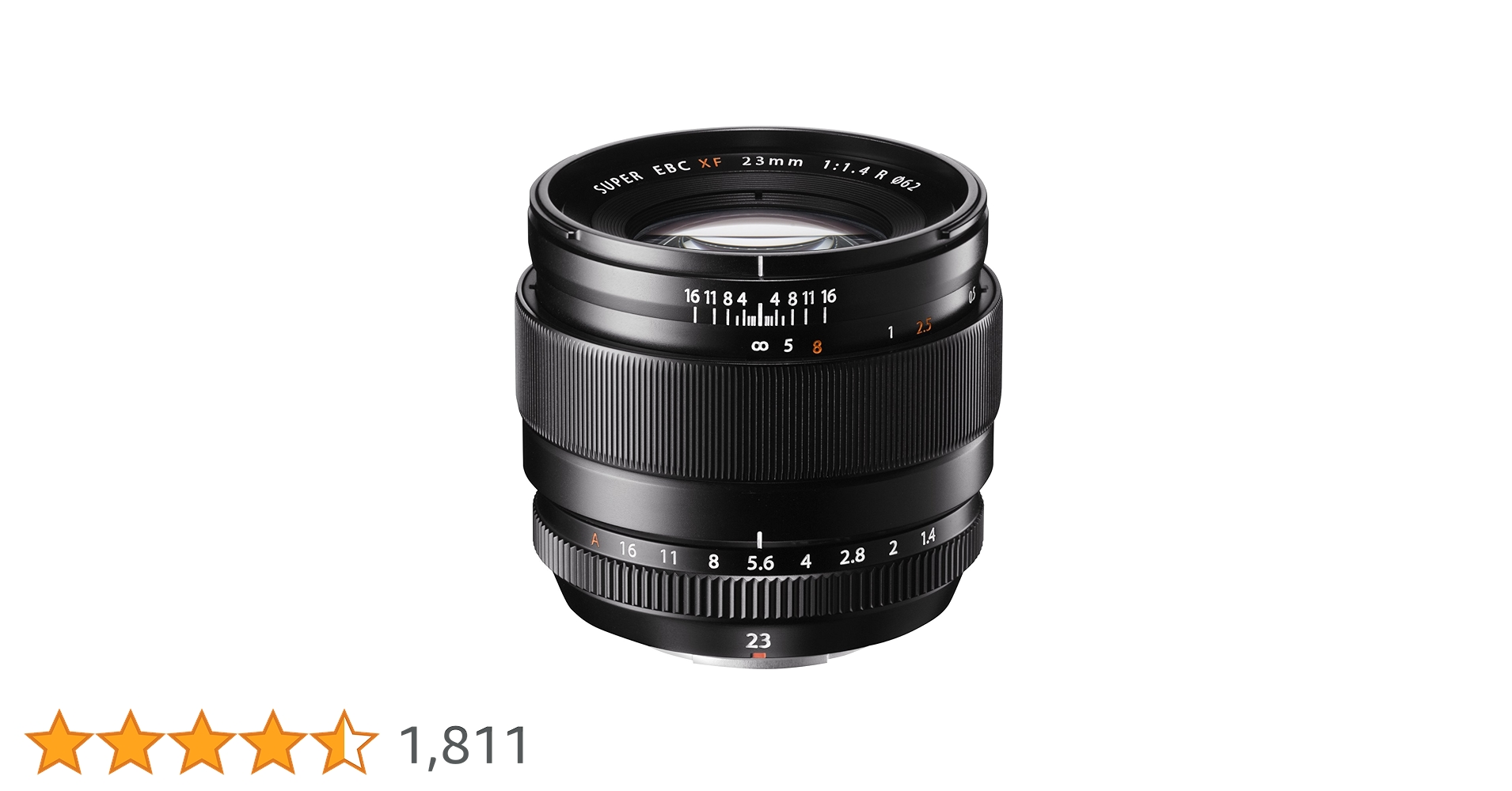 Fujifilm 16405575 Fujinon Prime Lens XF23mm F1.4 R, Semi-Wide Lens