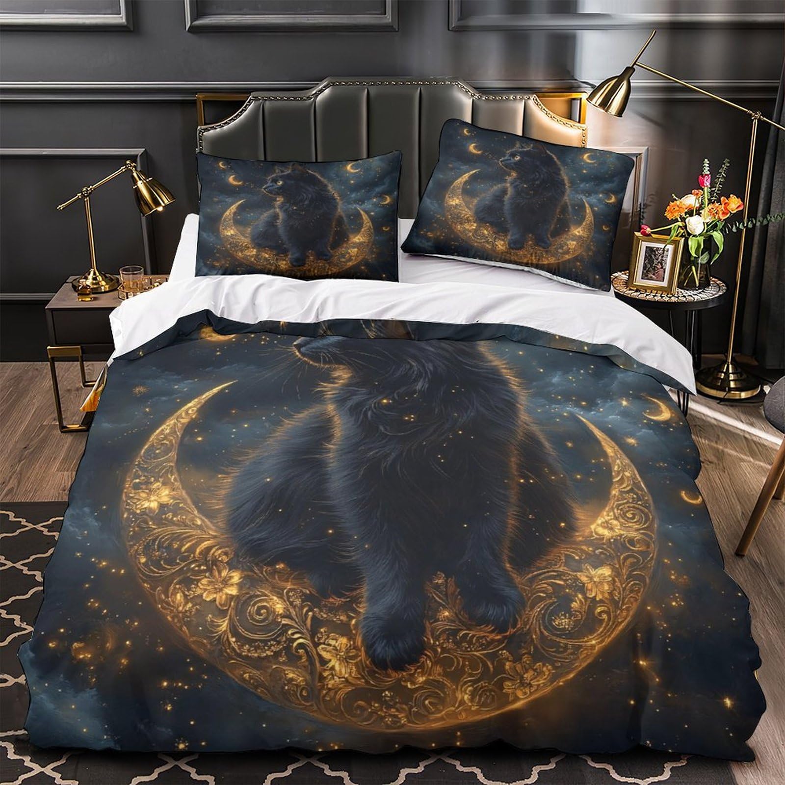 Housse de couette Chien Bernois parure de lit 260x220 super king microfibre ado