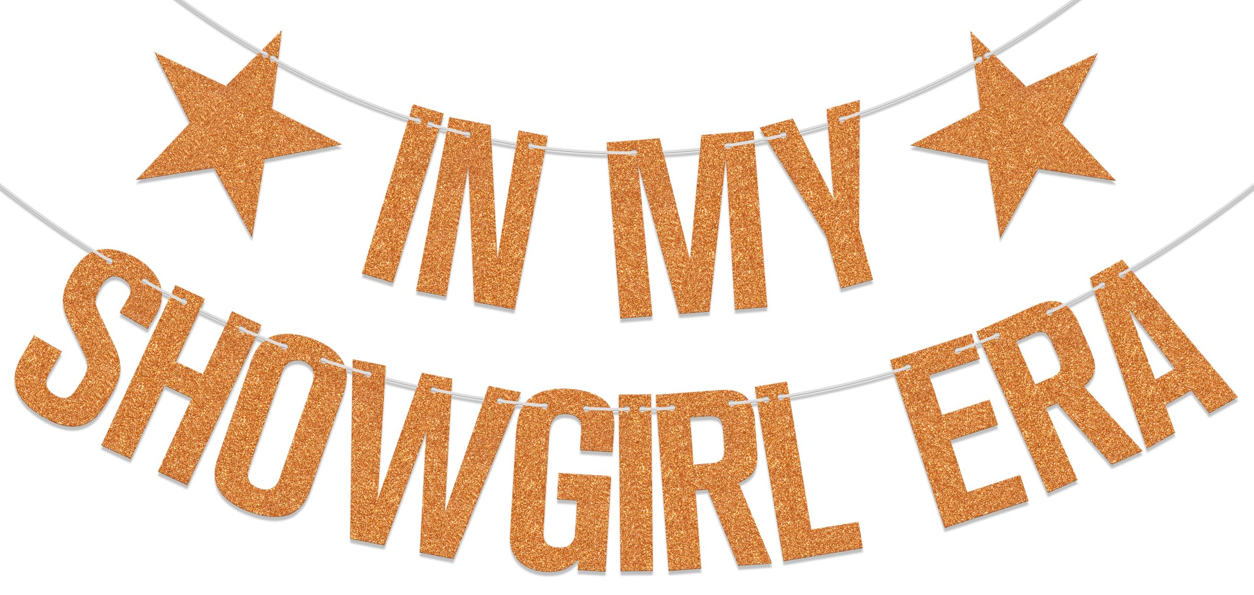 In My Showgirl Era Banner - Showgirl Party Decorations Orange