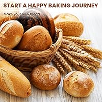 Vista 6 de 5 Inch Banneton Bread Proofing Basket Set of 6, Kikcoin Mini Sourdough Bread Baking Supplies, Small Banneton Basket Proofing Baskets for Sourdough