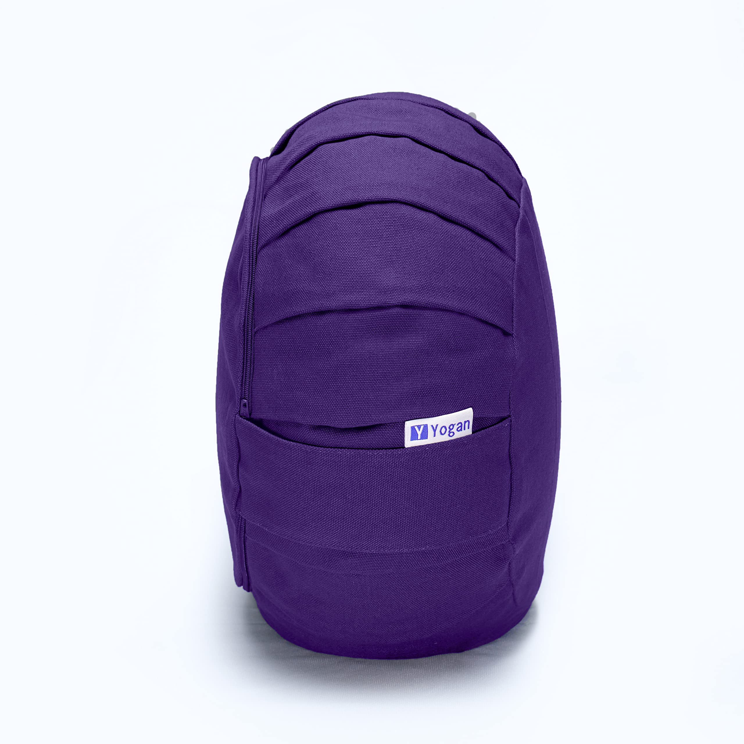 Yogan Cojín de yoga clásico para meditar y yoga | Cascos de trigo sarraceno | Algodón orgánico | Funda extraíble y lavable (morado real)