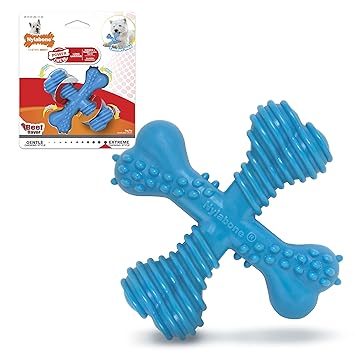 Nylabone Dura Chew X Bone Beef Flavored Dog Chew Toy