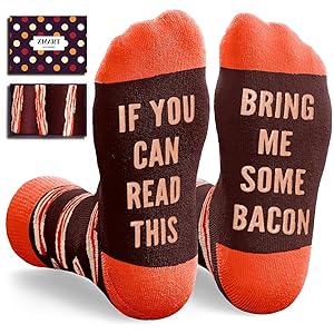 Zmart Funny Socks for Men Women - Pickle Bacon Soc
